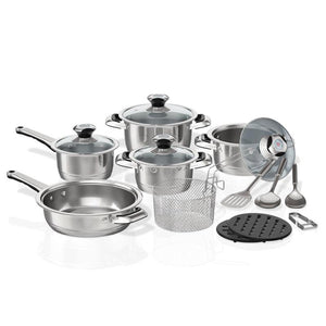 BR 16PC STAINLESS STEEL COOKWARE SET TEVO