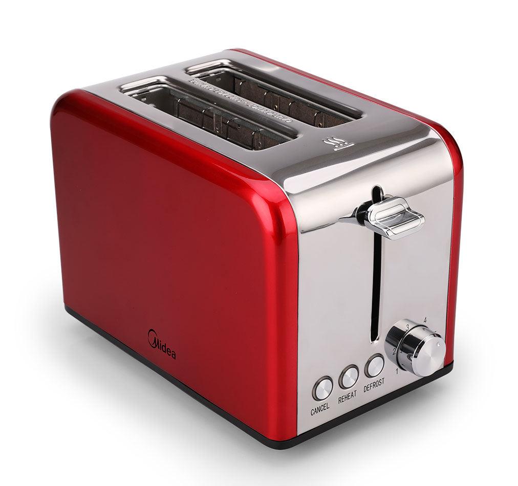 MIDEA 2 SLICE TOASTER RED FURNTECH
