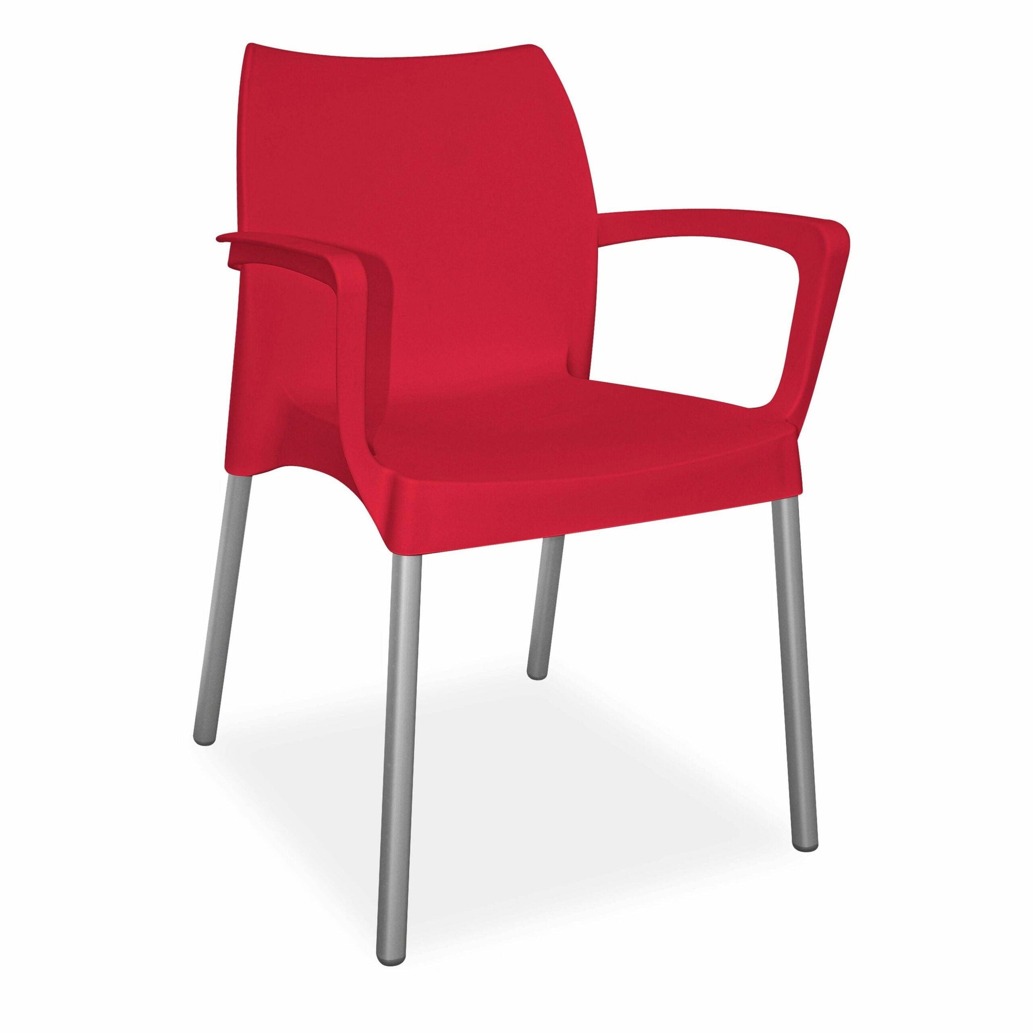 Bistro Chair With Arms Red AFRI CHAIR