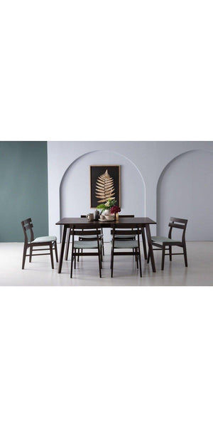 7 PCE CUBIST DINING ROOM SUITE GREEN