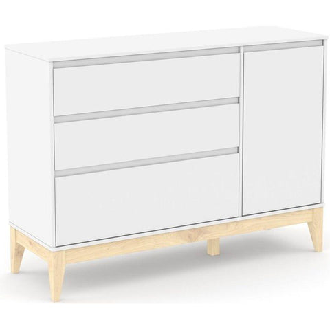 NATURE CHEST OF DRAWERS WHITE/NATURAL