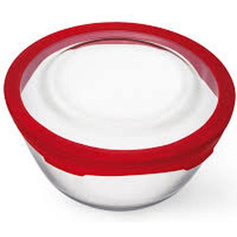 MIXING BOWL WITH LID 0.5L RED